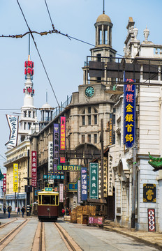 老上海街景 老上海铛铛车