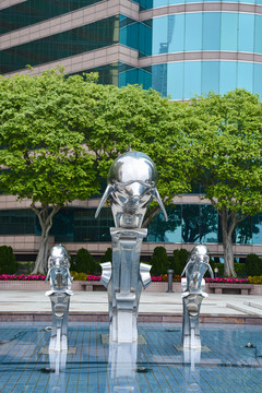 海豚雕塑 玻璃钢雕塑