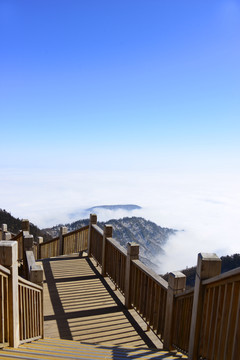 西岭雪山日月坪 观景平台 栈道