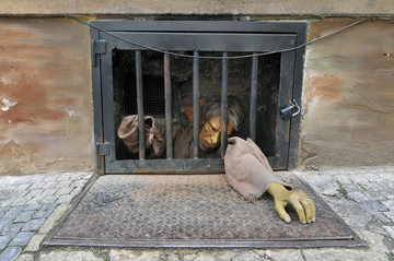 在布拉格的城堡的囚犯雕像