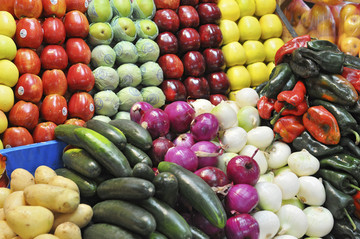 恰帕斯州的新鲜蔬菜市场