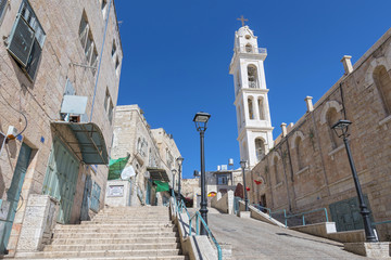 巴勒斯坦老城伯利恒的儿童街
