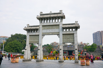 牌坊 门楼 陈家祠