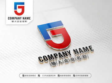 GJ字母LOGO设计 JG标志