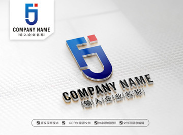 FJ字母LOGO设计 JF标志