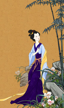 古典美女 工筆畫