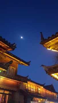 丽江古城夜景