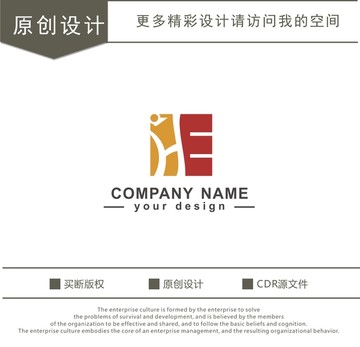 HE字母 教育 logo