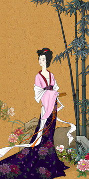 古典美女 工筆畫