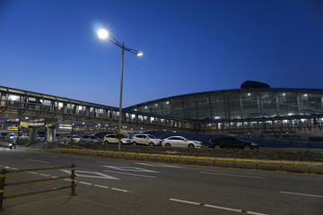 韩国仁川机场 航站楼 清晨