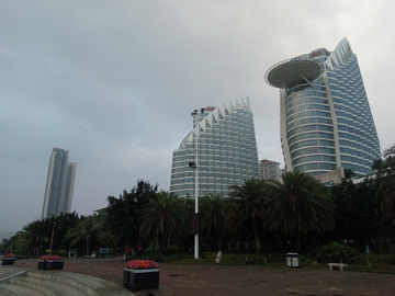 滨海建筑风景 湛江金沙湾