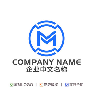 字母M 企業(yè)LOGO