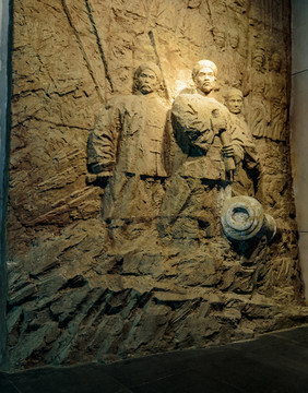 甲午战争浮雕墙