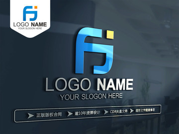 F字母 FJ字母 LOGO設計