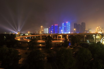 长沙 橘子洲 橘子洲大桥 夜景