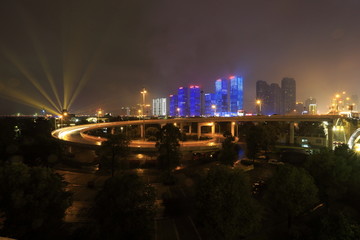 长沙 橘子洲 橘子洲大桥 夜景