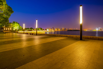 金鸡湖广场景观灯夜景