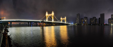 珠海前山河白石桥夜景
