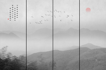 水墨山水畫