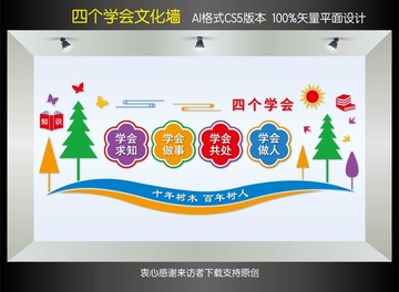 四个学会文化墙