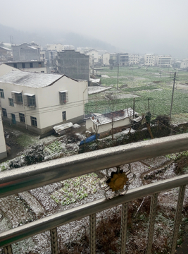 农村雪景