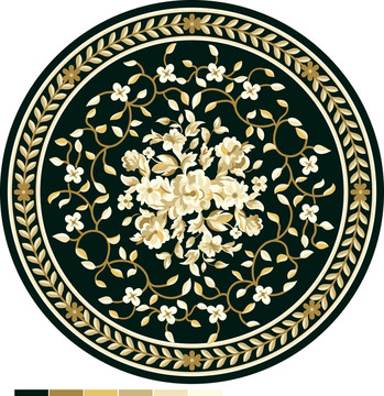 圆形中式地毯