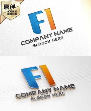 FH字母LOGO F字母标志