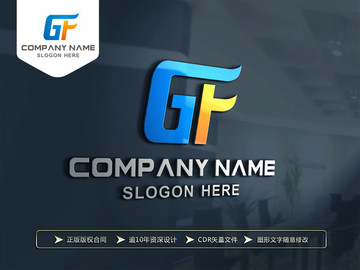 GF字母LOGO FG字母标志