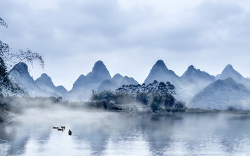 水墨意境桂林山水