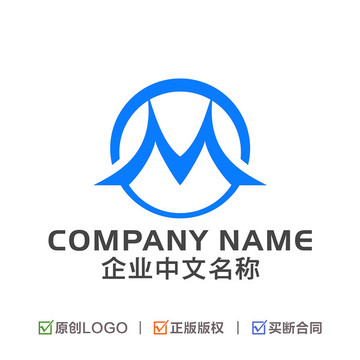 字母M 企业LOGO