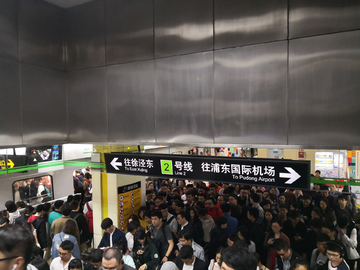 挤地铁 拥挤 人群