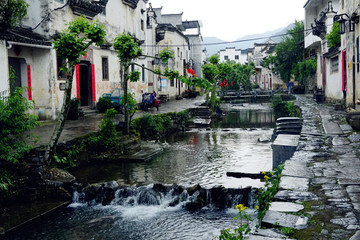 芹川古村 小桥流水 古建筑