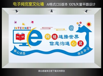電子閱覽室文化墻