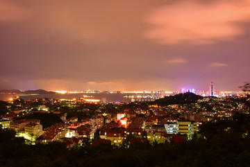 青岛夜景图片 信号山 青岛山