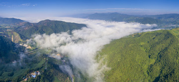 航拍西双版纳勐海县山区