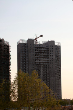 楼房建筑 盖楼 建筑工地 楼房