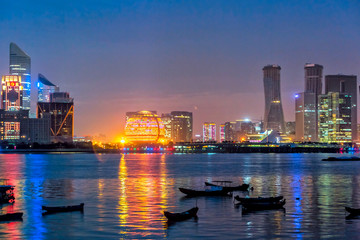 杭州夜景 杭州钱江新城夜景