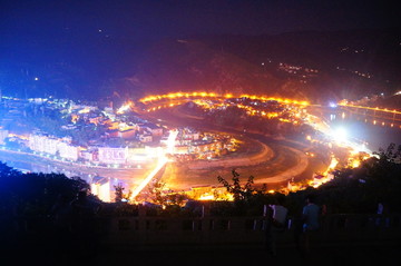 安康旬阳太极图夜景