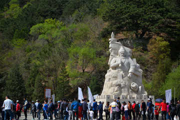 金山岭戚继光雕像