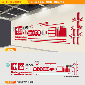 讀書教育培訓(xùn)立體墻