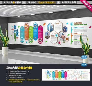 簡潔大氣企業(yè)文化墻