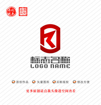 KR字母RK标志O