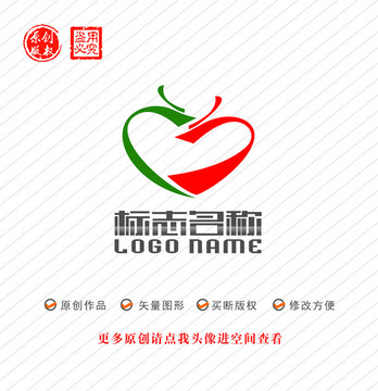 龙心形logo