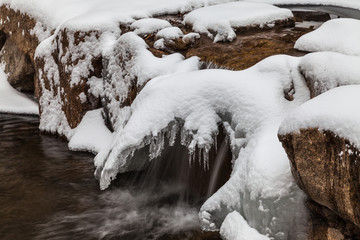 北方冬季冰雪冰瀑小景