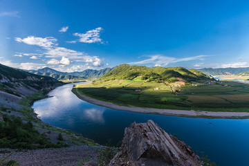 辽宁丹东宽甸浑江峡谷大转弯