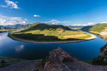 辽宁丹东宽甸浑江峡谷大转弯