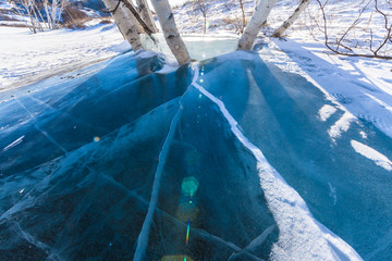 乌兰布统坝上草原冬季冰雪风光