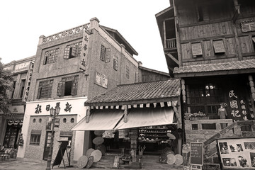 老重庆黑白风景画