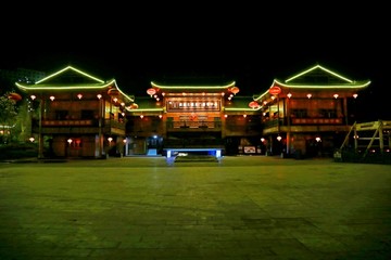 龚滩古镇 夜景