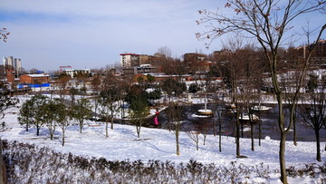 长门遗址公园雪景